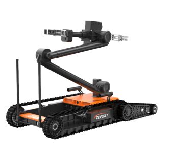 Lightweight Explosive Ordnance Disposal Robot with 7-Degree-of-Freedom Robotic Arm and 45° Slope Climbing Capability