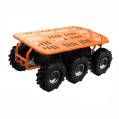 Chasis robótico de ruedas con diferencial 6X6 personalizable de trabajo pesado