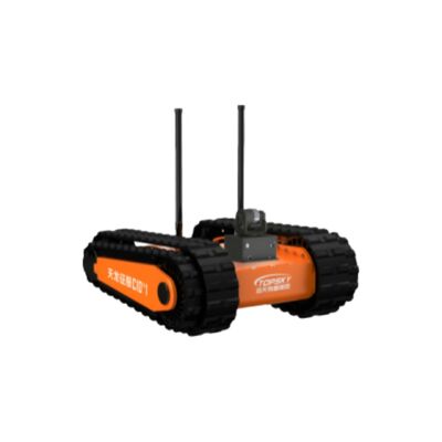 Robot de reconocimiento para extinción de incendios con escáner rotatorio LIDAR, protección IP67 y capacidad de modelado 3D para entornos peligrosos