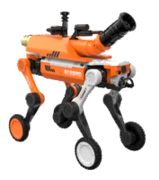 Perro robot con ruedas para asistencia en extinción de incendios, robot de extinción de incendios con cañón de agua