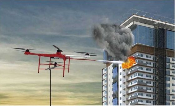 16m/S que ata el Uav de la lucha contra el fuego del sistema eléctrico